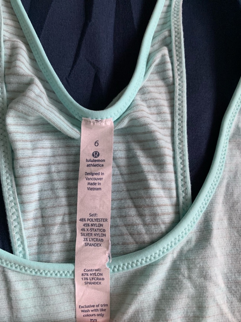 lululemon athletica Light Mint Racerback Tank Size 6 - Picture 3 of 5
